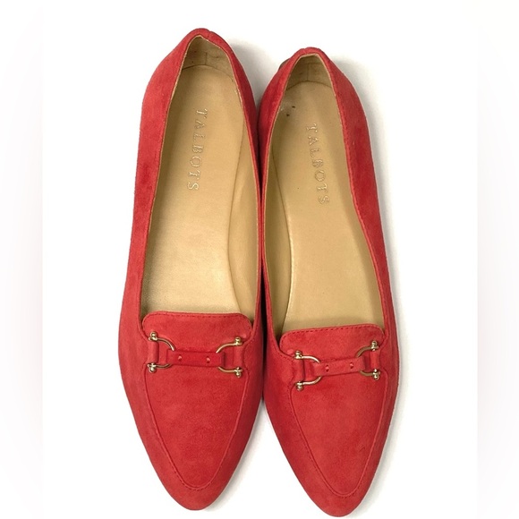 Talbots Shoes - Talbot’s Francesca Kid Suede Driving Moccasins Red 8AA